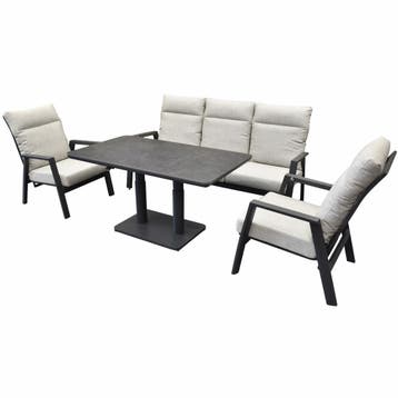 Barolo Pacific stoel bank dining loungeset 4 delig, Ophalen of Verzenden, Nieuw, Aluminium