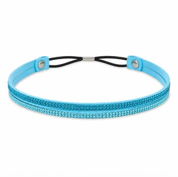 Haarband - Glitter Steentjes - Dubbel - Blauw, Nieuw