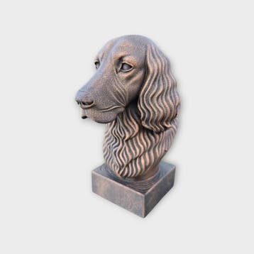 Bust of a Setter statue - home decor dog lover gift him her, Verzenden, Nieuw