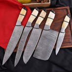 Keukenmes - Kameelbot, pakka-hout en met de hand gevouwen