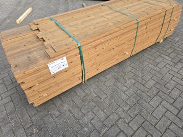 Partij Thermo vuren geborstelde planken 3000-2450x140x19mm, Ophalen of Verzenden, Nieuw