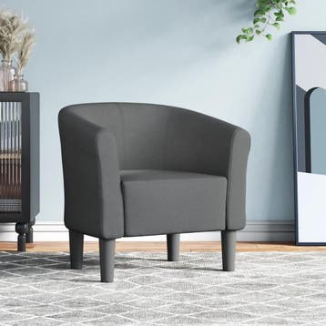 vidaXL Kuipstoel stof donkergrijs, Huis en Inrichting, Fauteuils, Verzenden, Nieuw