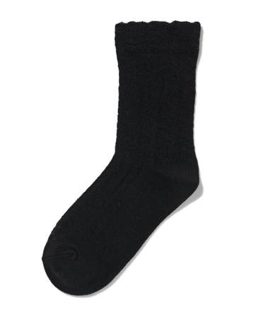 HEMA Dames 3/4 sokken ajour zwart 2+1 gratis, Verzenden, Nieuw