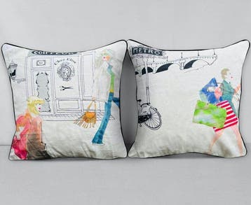 Carlucci by JAB fabric - Nieuwe set van twee - Kussen