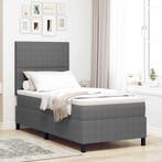 vidaXL LED Box Spring Bed Lichtgrijs en wit. 100 x 200 cm, Verzenden, Nieuw