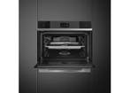 SMEG SF4104WVCPN Stoomoven 41L Zwart inbouw 45 cm A+, Minder dan 45 cm, Nieuw, Ophalen of Verzenden, Oven met grill