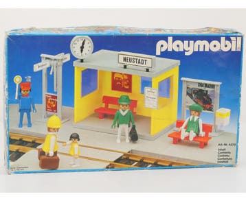 Playmobil 4370 Perron met wachthuisje bijna compleet OVP..., Ophalen of Verzenden, Gebruikt, Overige typen