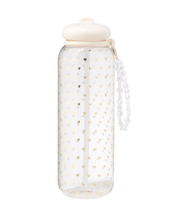 HEMA XXL waterfles 1150ml met bandje hartjes, Verzenden, Nieuw