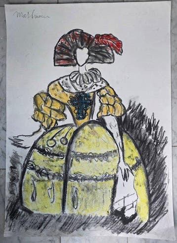 Anton Martineau (1926-2017) - Hommage de Velázquez (Infanta
