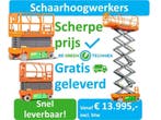 Schaarhoogwerker voorraad actie | 10 t/m 14 M | Vanafprijs:, Verzenden