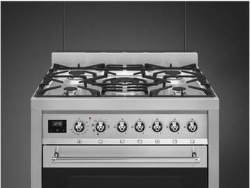 SMEG C7GMXNLK9 - Gasfornuis - 70 cm - 5 branders - RVS, Verzenden, Zo goed als nieuw