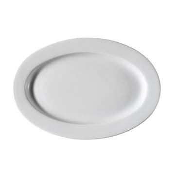 GGM Gastro | (24 stuks) PERA Weiß - bord - ovaal - porselein, Verzenden, Nieuw, Bord(en)