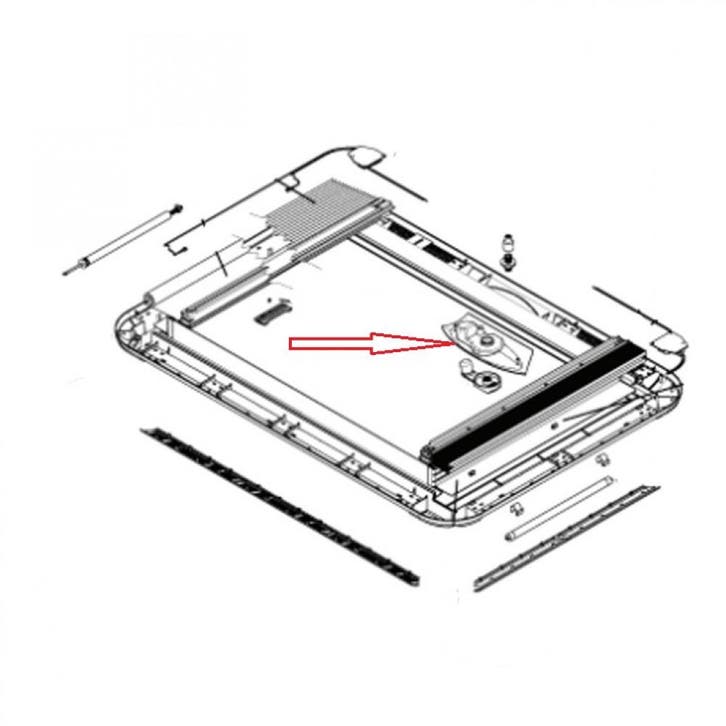 Dometic Heki 3 Slinger Afdekplaat, Caravans en Kamperen, Camper-accessoires, Nieuw, Ophalen of Verzenden