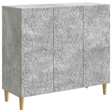 vidaXL Dressoir Betongrijs 89 x 34,5 x 80 cm Bewerkt hout, Verzenden, Nieuw, Overige houtsoorten, Minder dan 50 cm