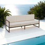 Tuin-loungebank Comosa, 3-zits, XXL kussens - bruin / beige, Verzenden, Nieuw