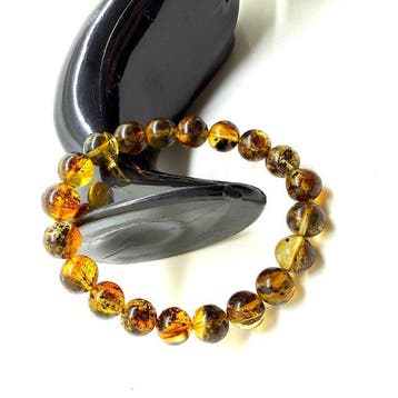 Natuurlijke Baltische barnsteenarmband met hele stenen