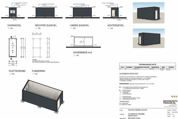 Te huur nieuw Kantoorunit / Schaftunit, Zakelijke goederen, Machines en Bouw | Keten en Containers