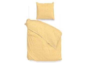 ZoHome Dekbedovertrek Lino Aspen Yellow - 100% Katoen, Nieuw