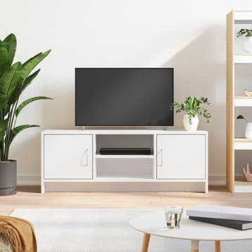 vidaXL Tv-meubel 102x30x37,5 cm bewerkt hout wit, Huis en Inrichting, Minder dan 50 cm, Verzenden, Nieuw, Minder dan 100 cm