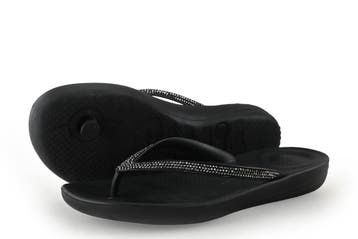 Fitflop Slippers in maat 38 Zwart, Slippers, Verzenden, Zwart, Zo goed als nieuw