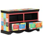 vidaXL TV-kast met lade Multikleur 80 x 35 x 50 cm Massief, Huis en Inrichting, Minder dan 50 cm, Verzenden, Nieuw, Minder dan 100 cm