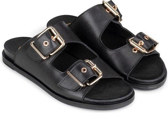 PS Poelman ARAN Dames Sandalen - Zwart - Maat 39 (Slippers), Kleding | Dames, Schoenen, Nieuw, Verzenden