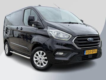 Ford Transit Custom 300 2.0 TDCI L1H1 Limited DC, Stof, Gebruikt, Zwart, Ford