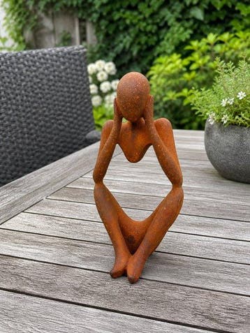 Beeld, metalen zware abstracte afbeelding droomfiguur - 24