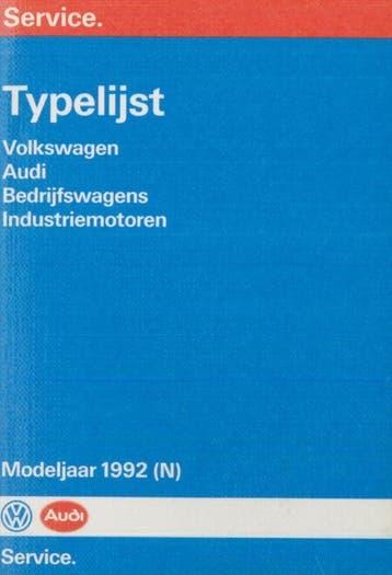 1992 Volkswagen Audi Typelijst, Verzenden