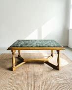Middentafel - Marmo Verde Alpi, Beuken - Marmo Verde Alpi,, Antiek en Kunst