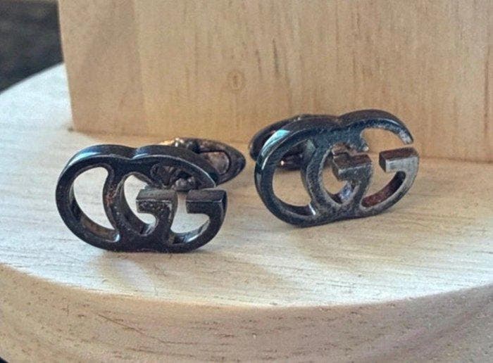 Zonder minimumprijs - Gucci - Manchetknopen Zilver, Sieraden, Tassen en Uiterlijk, Antieke sieraden