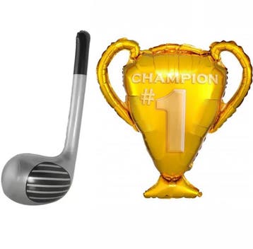 Golf Kampioen folie ballonnen set 5-delig, Verzenden, Nieuw, Overige typen, Overige merken