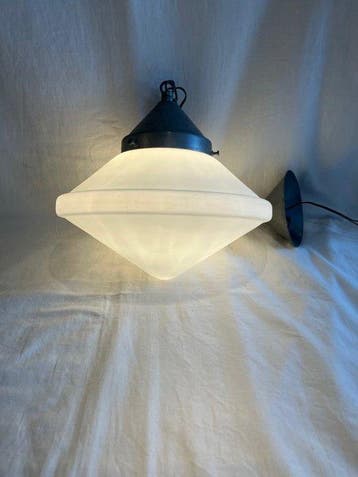 Plafondlamp - Glas, Metaal, Antiek en Kunst