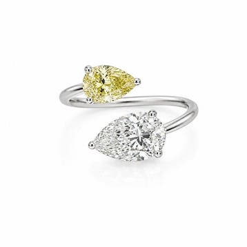 Zonder minimumprijs - Ring - 14 karaat Geel goud - 4.10ct., Nieuw