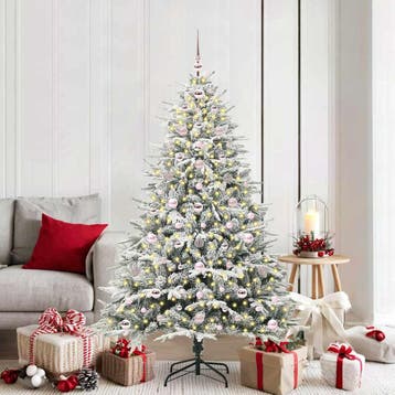 vidaXL Artificial Pre-lit Kerstboom met Ballenset Groen 180, Verzenden, Nieuw