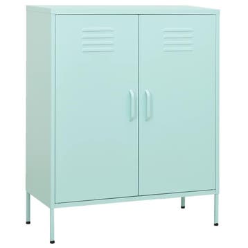 vidaXL Opbergkast 80x35x101,5 cm staal mint, Verzenden, Nieuw