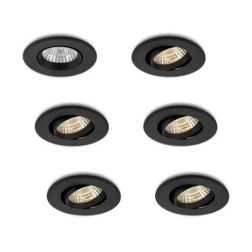 Ledisons LED-inbouwspot Fioli zwart 3W dimbaar, Ophalen of Verzenden, Nieuw