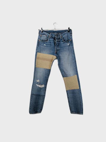 Levis 501 Jeans Heren maat W30 / L32 Blauw Vintage, Levi's, Blauw, W32 (confectie 46) of kleiner, Ophalen of Verzenden