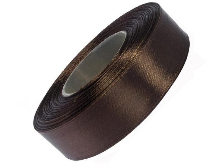 Satijn lint chocolade bruin, Hobby en Vrije tijd, Feestartikelen, Versiering, Nieuw, Ophalen of Verzenden