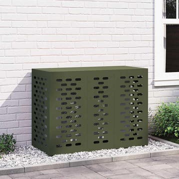 vidaXL Airconditioner hoes Olijfgroen 110 x 50 x 80 cm Staal, Witgoed en Apparatuur, Airco's, Verzenden, Nieuw