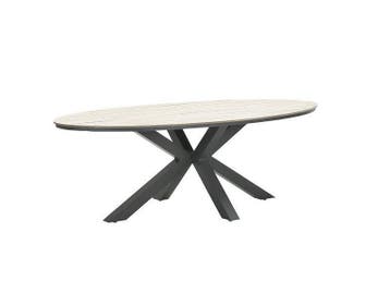 Garden impressions edison tuintafel ovaal 220, Nieuw, Ovaal, Hout