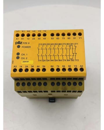 Veiligheidsrelais Pilz PZE 24VDC 8n/o 1n/c, Ophalen