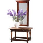 Notenhouten schouwspiegel Historisme ca 1880 met zuilen No95, Ophalen of Verzenden