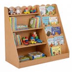 LIVSK Kinderboekenkast - 5 Planken en 4 Open Vakken - Robuus, Boeken, Verzenden, Nieuw