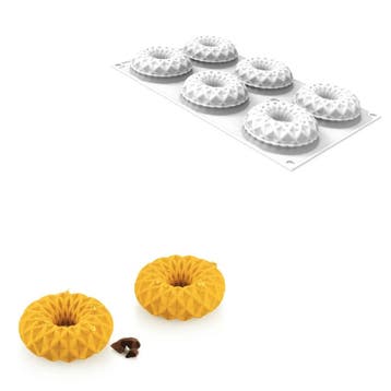 Silikomart Siliconen Vorm Kaleido (6) Ø7,5x2,5cm**, Hobby en Vrije tijd, Verzenden, Nieuw