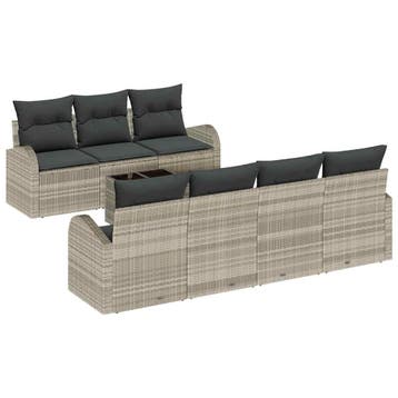 vidaXL Tuin Sofa Set 8 st 7-Aantal zitplaatsen, Verzenden, Nieuw, 8 zitplaatsen