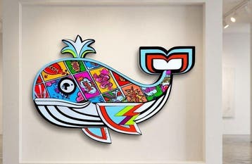 Patrycja Mroczkowska - Pop-art style whale 3D Pop Art XL