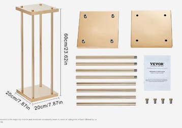 Gouden Metalen Bloemenstandaard Geometrische Centerpiece, Huis en Inrichting, Woonaccessoires | Vazen, Verzenden, Nieuw