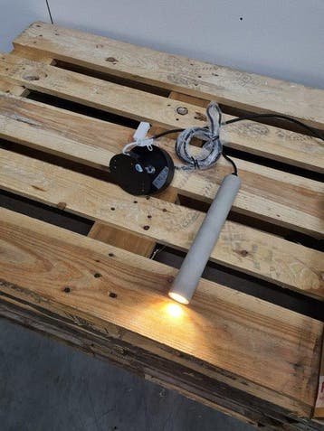 Hanglamp 30 x 4 cm beton, Ophalen of Verzenden, Nieuw, Overige typen