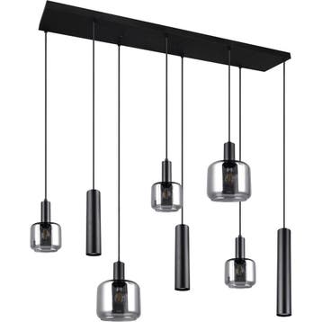 Moderne zwarte LED hanglamp Trion Marat - 8-lichts metalen d, Ophalen of Verzenden, Nieuw